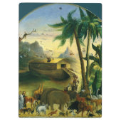 ヴィンテージビクトリアンフォークアート、ノアの箱舟by Hidley クリップボード (裏面)