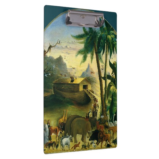 ヴィンテージビクトリアンフォークアート、ノアの箱舟by Hidley クリップボード (右)