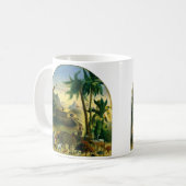 ヴィンテージビクトリアンフォークアート、ノアの箱舟by Hidley コーヒーマグカップ (正面左)