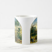 ヴィンテージビクトリアンフォークアート、ノアの箱舟by Hidley コーヒーマグカップ (中央)