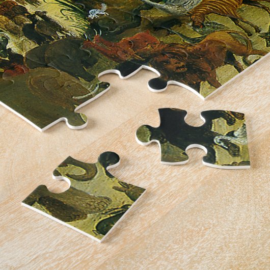 ヴィンテージビクトリアンフォークアート、ノアの箱舟by Hidley ジグソーパズル (側面)