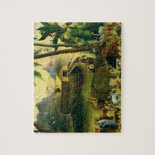 ヴィンテージビクトリアンフォークアート、ノアの箱舟by Hidley ジグソーパズル (縦)