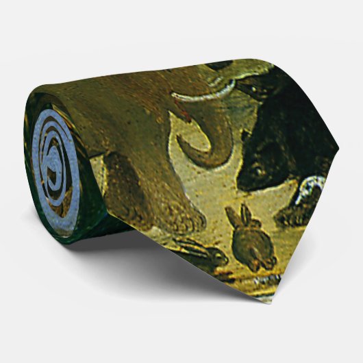 ヴィンテージビクトリアンフォークアート、ノアの箱舟by Hidley ネクタイ (ロール)