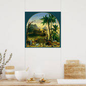 ヴィンテージビクトリアンフォークアート、ノアの箱舟by Hidley ポスター (キッチン)