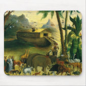 ヴィンテージビクトリアンフォークアート、ノアの箱舟by Hidley マウスパッド (正面)
