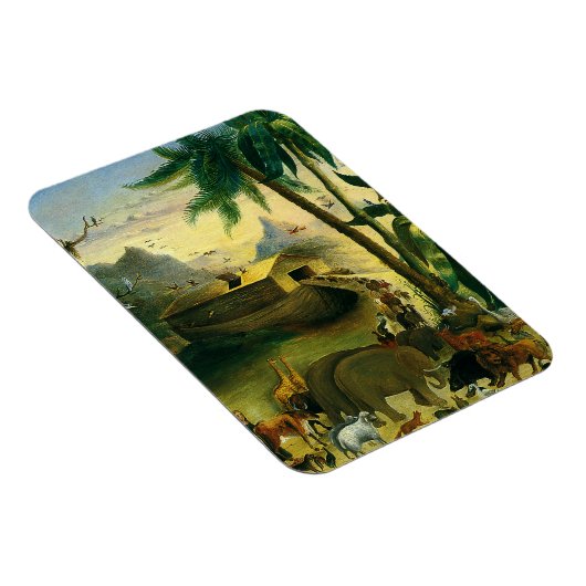 ヴィンテージビクトリアンフォークアート、ノアの箱舟by Hidley マグネット (右側)