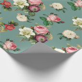 ヴィンテージビクトリアンフラワーズデコップマープルホール ラッピングペーパー (角)