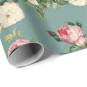 ヴィンテージビクトリアンフラワーズデコップマープルホール ラッピングペーパー (ロールコーナー)