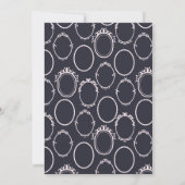 ヴィンテージビクトリアンフレームスカルハロウィンバッシュ 招待状 (裏面)