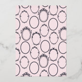 ヴィンテージビクトリアンフレームスカルハローウィンパーティ 箔招待状 (裏面)