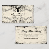 ヴィンテージビクトリアンフレームロゴ名刺 名刺 (正面/裏面)