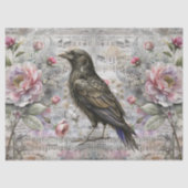 ヴィンテージビクトリアンフローラシート音楽&レイベン 薄葉紙 (正面)