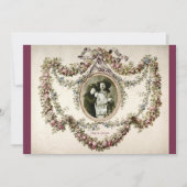 ヴィンテージビクトリアンフローラフレーム結婚式招待状 招待状 (正面)