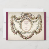 ヴィンテージビクトリアンフローラフレーム結婚式招待状 招待状 (裏面)
