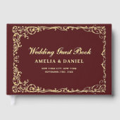 ヴィンテージビクトリアンフローラブルグ結婚ンディ ゲストブック (正面)