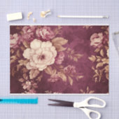 ヴィンテージビクトリアンフローラブーケ 薄葉紙 (クラフト)