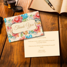 ヴィンテージビクトリアンフローラルパターンありがとう