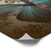 ヴィンテージビクトリアンフローラレトロなパリ女性 ポスター (角)