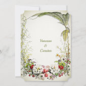 ヴィンテージビクトリアンフローラ結婚式招待状 招待状 (裏面)