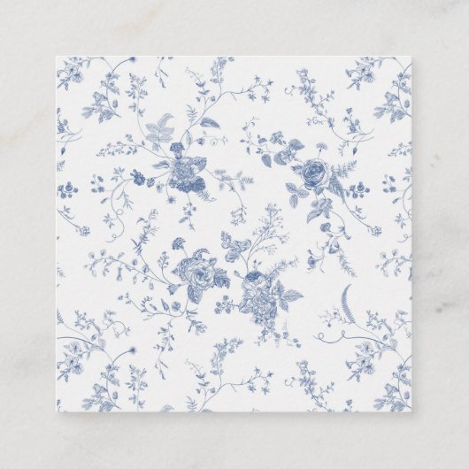 ヴィンテージビクトリアンフローラBlu-Squareエンクロージャカード エンクロージャーカード (裏面)