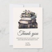 ヴィンテージビクトリアンブック誕生日 サンキューカード (正面)