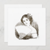 ヴィンテージビクトリアンブライダルサンキューカード サンキューカード (正面/裏面)