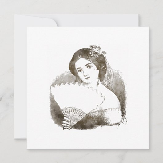 ヴィンテージビクトリアンブライダルサンキューカード サンキューカード (正面)