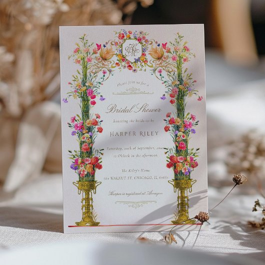 ヴィンテージビクトリアンブライダルシャワー 招待状