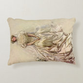 ヴィンテージビクトリアンブライドアンティークブライダルポートレート アクセントクッション (正面)