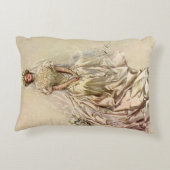 ヴィンテージビクトリアンブライドアンティークブライダルポートレート アクセントクッション (裏面)