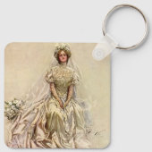 ヴィンテージビクトリアンブライドアンティークブライダルポートレート キーホルダー (裏面)
