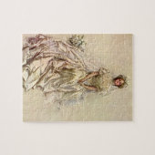 ヴィンテージビクトリアンブライドアンティークブライダルポートレート ジグソーパズル (横)