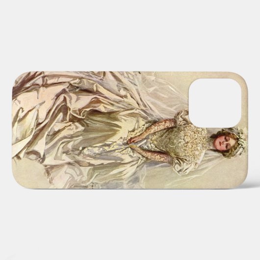 ヴィンテージビクトリアンブライドアンティークブライダルポートレート Case-Mate iPhoneケース (裏面 (横))