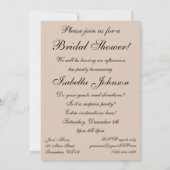 ヴィンテージビクトリアンブライドブライダルシャワーティーパーティー 招待状 (裏面)