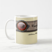 ヴィンテージビクトリアンブルック・モノグラム コーヒーマグカップ (左)