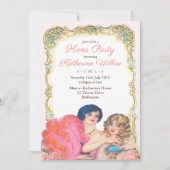 ヴィンテージビクトリアンヘンパーティの招待状 招待状 (正面)