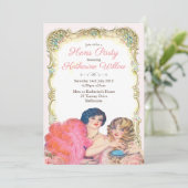 ヴィンテージビクトリアンヘンパーティの招待状 招待状 (スタンド正面)