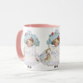 ヴィンテージビクトリアンベビーガールドール、イースタードレスハット マグカップ (正面左)