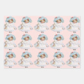 ヴィンテージビクトリアンベビーガールドール、イースタードレスハット ラッピングペーパーシート (正面)