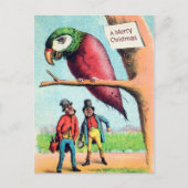 ヴィンテージビクトリアンペットクリスマスハガキ ポストカード (正面)