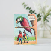 ヴィンテージビクトリアンペットクリスマスハガキ ポストカード (スタンド正面)