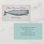 ヴィンテージビクトリアンホエールアクアバック 名刺 (正面/裏面)