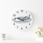 ヴィンテージビクトリアンホエールナンタケットMA株式会社1671 ラージ壁時計 (ホーム)