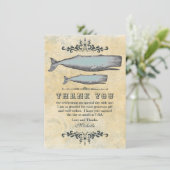 ヴィンテージビクトリアンホエールママ&カーフビーチ サンキューカード (スタンド正面)