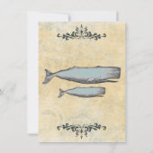 ヴィンテージビクトリアンホエールママ&カーフビーチ サンキューカード (裏面)