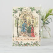 ヴィンテージビクトリアンホリデークリスマスパーティー 招待状 (スタンド正面)