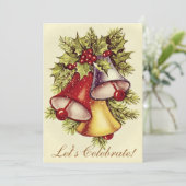 ヴィンテージビクトリアンホリデーベルズクリスマスパーティー 招待状 (スタンド正面)