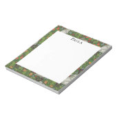 ヴィンテージビクトリアンホワイトバニーラビットインガーデン ノートパッド (回転)