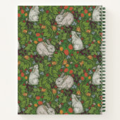 ヴィンテージビクトリアンホワイトバニーラビットインガーデン ノートブック (裏面)