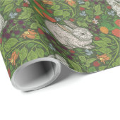 ヴィンテージビクトリアンホワイトバニーラビットインガーデン ラッピングペーパー (ロールコーナー)
